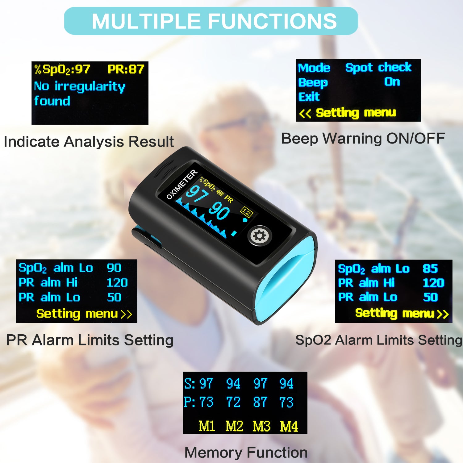 Pulse Oximeter, Oximeter Finger Clip Type for Pulse