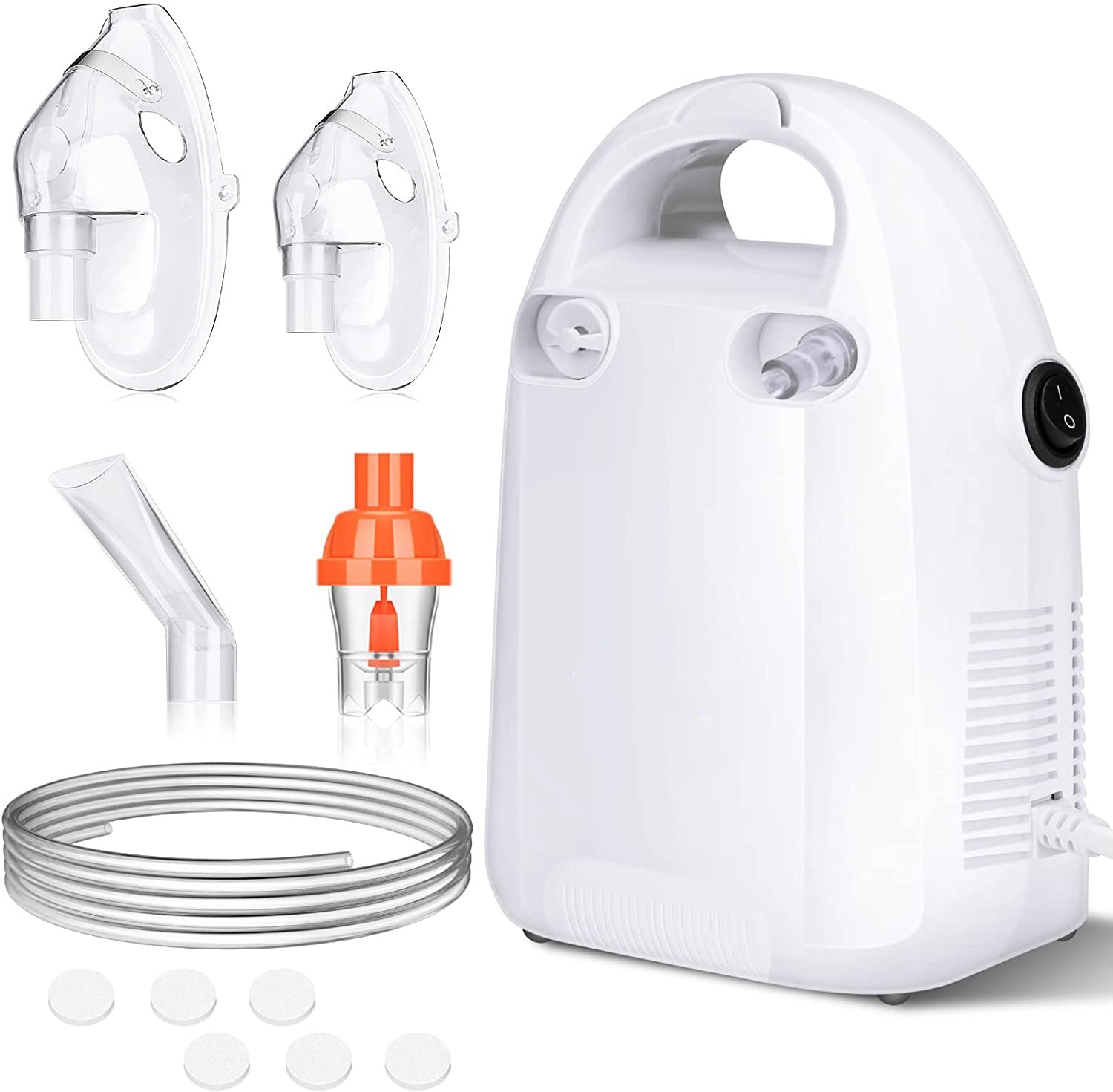 Portable Compressor Nebulizer Machine for Kids and Adults, Pro Compact Cool Mist System for Home Use with Nebulizer Mask Mouthpiece, Friendly for Breathing Problem