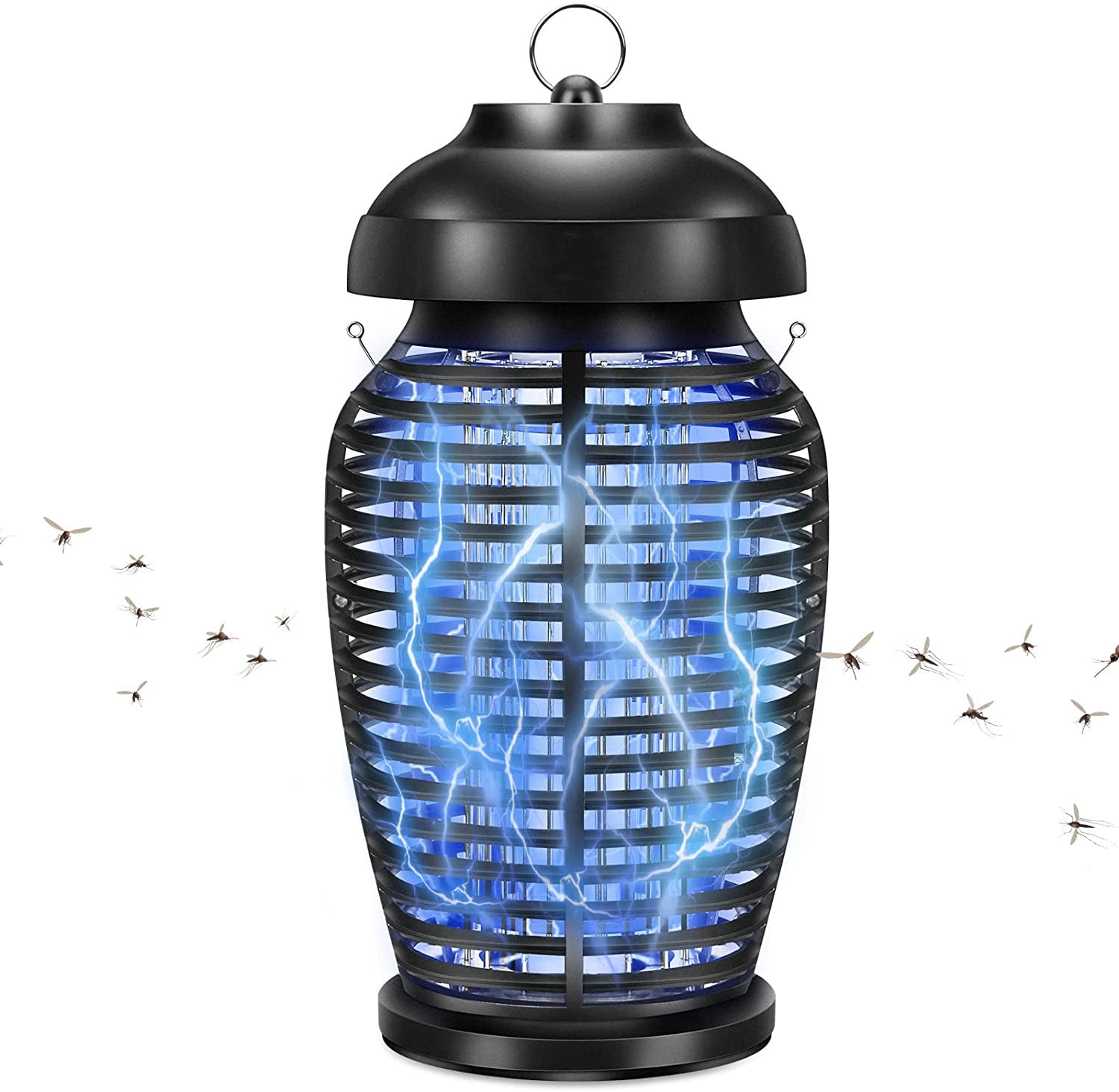 4200V Electric Bug Zapper, Fly Trap, Mosquito Exterminator Indoor Outdoor, Mosquito Repellent Trap, Insect Killer with 18W UV Bulb, Stainless Hangable Chain and Ring, for Home Use, Backyard